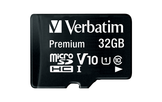 Micro SDHC Card Verbatim, 32GB Speicherkapazität, inkl. Adapter, Class 10