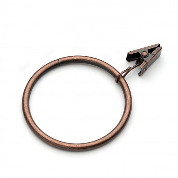 Top Vorhangringe 10 Stück Bronze 45 mm Durchmesser Gardinenringe Gardinenhaken Set Ring mit 18 mm Cl