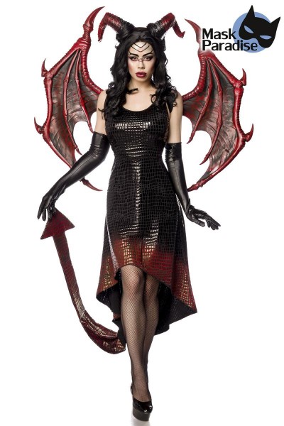 Dragon Lady/Farbe:schwarz/rot/Größe:2XL-3XL