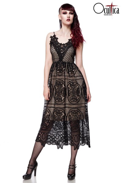 Kleid aus Spitze/Farbe:schwarz/Größe:2XL