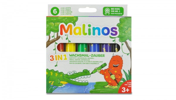 Malinos Wachsmal-Zauber 6 Farben