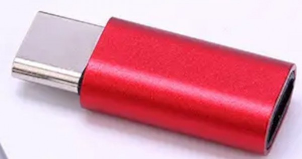 Top USB-C (m) auf micro USB (w) Adapterstecker Rot. für Smartphone Laptop Tablet Adapter LMRO-01
