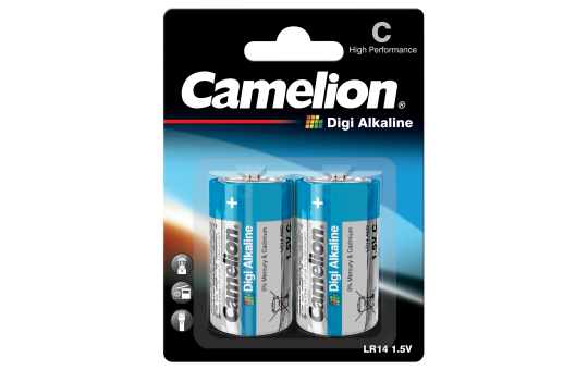 Baby-Batterie CAMELION Digi Alkaline 1,5 V, Typ C/LR14, 2er Blister