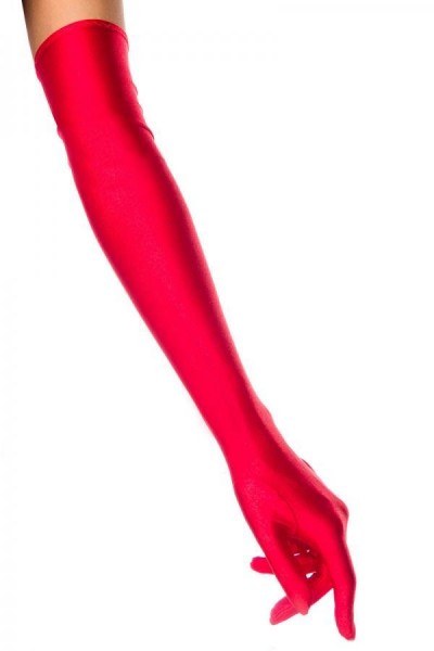 extra lange Satinhandschuhe/Farbe:rot/Größe:OS
