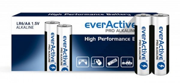 everActive Pro Alkaline LR6 AA 1,5V High Performance Batterie 10er Packung LR610PAKPA