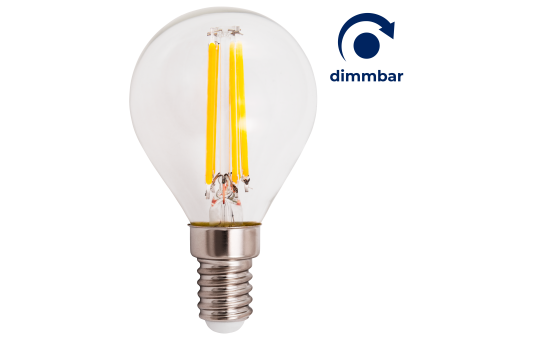 LED Filament Tropfenlampe McShine ''Filed'' E14, 6W, 600lm, warmweiß, dimmbar