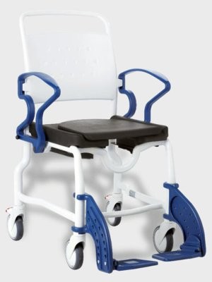 Dusch-Toiletten-Rollstuhl,BERLIN 5" Räder,grau/grau,