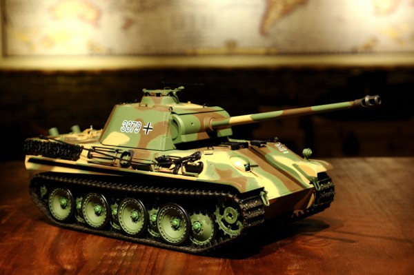 RC Panzer "Panther G" Heng Long 1:16 mit Rauch&Sound und Stahlgetriebe und Metallketten- 2,4Ghz -V 7
