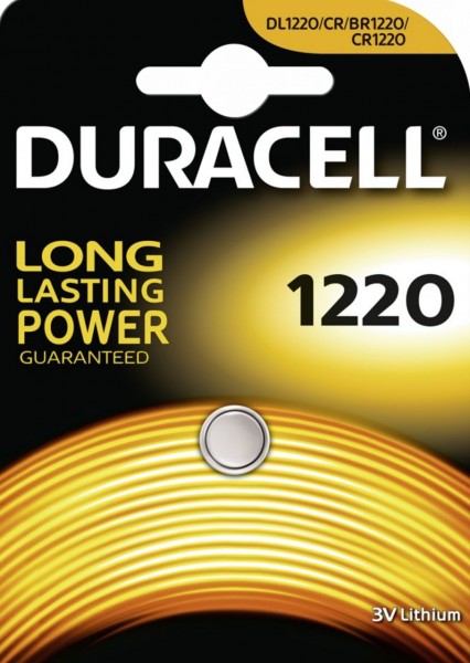 Duracell 5x CR1220 Lithium Knopfzelle 3V 1er Blister DL/CR 1220 1220