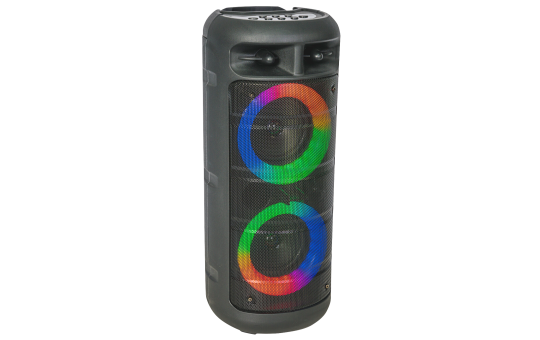 Soundbox ''ALFA-2600'' 2 x 4''/10cm, 200W, mit beleuchteten Lautsprechern