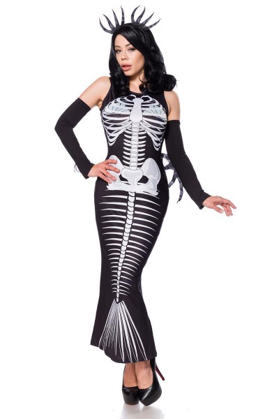 AKTIONSARTIKEL Skelett Meerjungfrau/Farbe:schwarz/grau/weiß/Größe:M