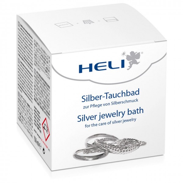 Heli Silbertauchbad mit Waschkorb und Pflegetuch zur Pflege von Silberschmuck silver jewelry bath 14