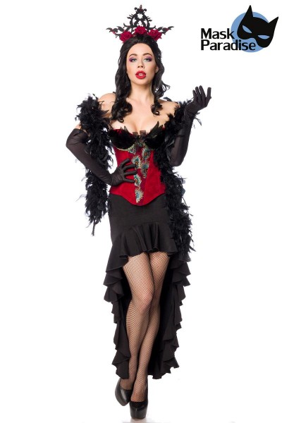 Burlesque Queen/Farbe:schwarz/rot/Größe:XL