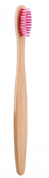 Top Bambus Zahnbürste Lila. Nachhaltig, biologisch abbaubar, natürlich und vegan für Erwachsene und