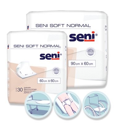 Krankenunterlage Seni Soft,Normal 90x60(2x25Stk.),