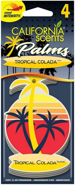 California Scents Lufterfrischer Palm 4er Packung Geruchsorte Tropical Colada 4 Duftpalmen Air Fresh