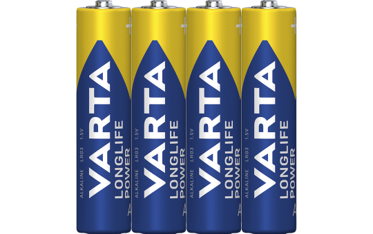Micro-Batterie VARTA ''Longlife Power'' Alkaline, Typ AAA, LR03, 1,5V, 4er Pack