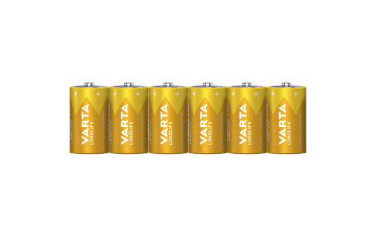 Mono-Batterie VARTA ''Longlife'', Alkaline, Typ D, LR20, 1,5V, 6er Pack