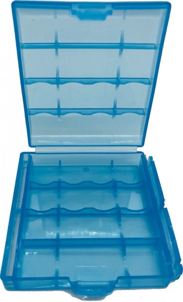 Top Batteriebox blau für 4 Stk. Mignon AA oder Micro AAA Batterien und Akkus Akkubox zur Aufbewahrun