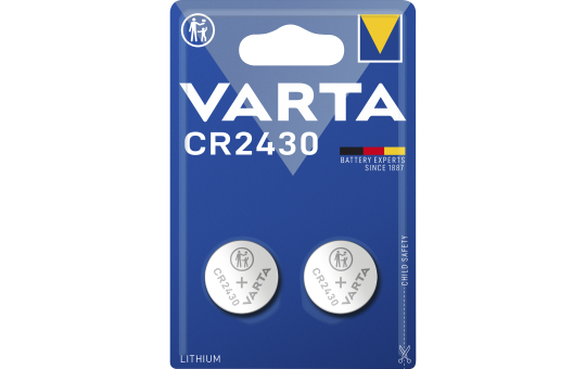 Lithium-Knopfzelle VARTA ''Electronics'' CR2430, 3V, 2er-Pack