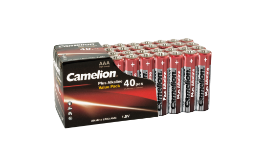Micro-Batterie CAMELION Plus Alkaline 1,5 V, LR03 Typ AAA, 40er-Blister