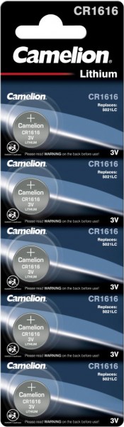 Camelion Lithium Knopfzelle CR1616 1616 3V 5er Blister 13005161